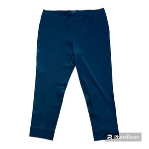 Lafayette 148 New York Satin Cropped Dress Pants  Black Size 18